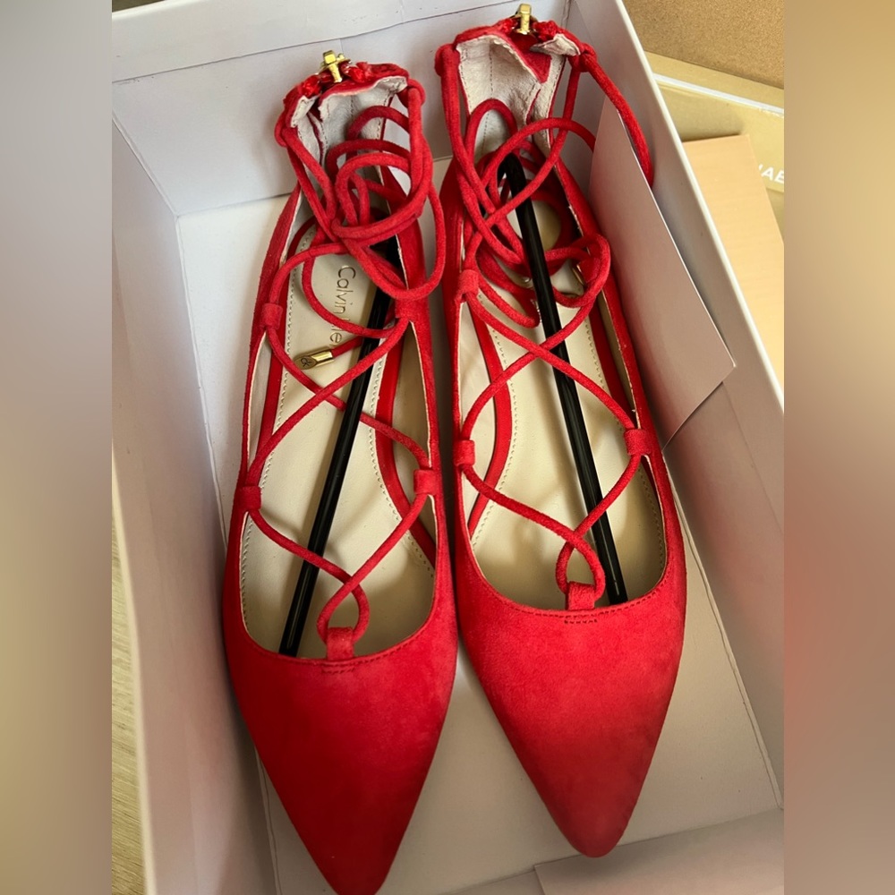 Red flats size 6